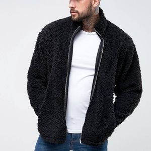 ASOS Oversized Teddy Track Jacket